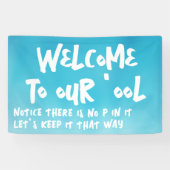 Banderoles Bienvenue dans notre piscine (Horizontal)