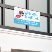 Banderoles Bienvenue dans notre piscine Flamingo (Bâtiment extérieur)