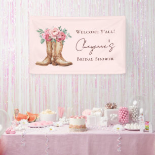 Banderoles Bienvenue de mariage de cowgirl occidental floral