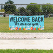 Banderoles Bienvenue de retour nous vous avons manqué élèves  (En situation)