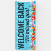 Banderoles Bienvenue de retour nous vous avons manqué élèves  (Vertical)