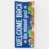 Banderoles Bienvenue de retour nous vous avons manqué élèves  (Vertical)