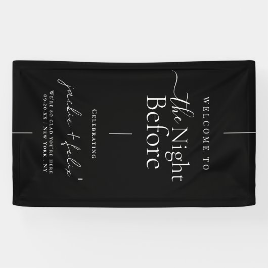 Banderoles Bienvenue élégante en noir et blanc pour la répéti (Horizontal)