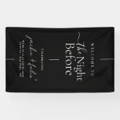 Banderoles Bienvenue élégante en noir et blanc pour le dîner  (Horizontal)