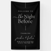 Banderoles Bienvenue élégante en noir et blanc pour le dîner  (Vertical)