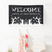 Banderoles Bienvenue Entrez À Vos Propres Risques Halloween (En situation)