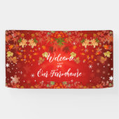 Banderoles Bienvenue Farmhouse Couleur automne Maple Leaf Aut (Horizontal)