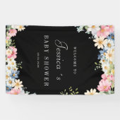 Banderoles Bienvenue ! Fleur sauvage, Baby shower (Horizontal)