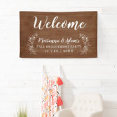 Banderoles Bienvenue Mariage de automne Engagement Party Wood (En situation)