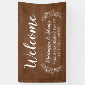 Banderoles Bienvenue Mariage de automne Engagement Party Wood (Vertical)