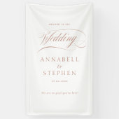 Banderoles Bienvenue ! Moderne, Calligraphie, Mariage (Vertical)