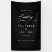 Banderoles Bienvenue ! Moderne, Calligraphie, Mariage (Vertical)