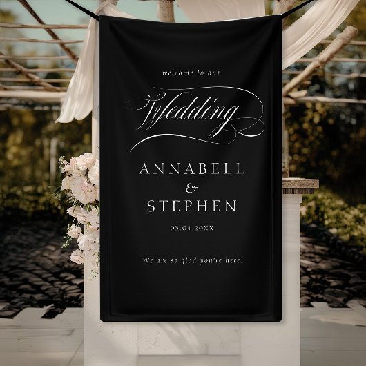 Banderoles Bienvenue ! Moderne, Calligraphie, Mariage