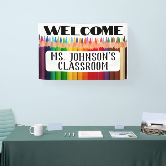 Banderoles Bienvenue Nom de l'enseignant Salle de classe (Salon professionnel)