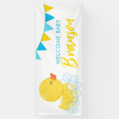 Banderoles Bienvenue Nom du bébé Grand Baby shower de canard  (Vertical)