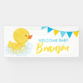 Banderoles Bienvenue Nom du bébé Grand Baby shower de canard  (Horizontal)