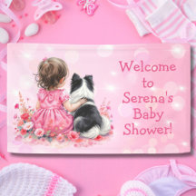 Bienvenue personnalisée à notre Baby Shower Rose