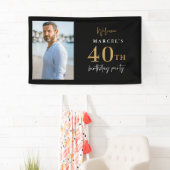 Banderoles Bienvenue Photo du 40e anniversaire de la fête Bla (En situation)