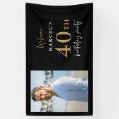 Banderoles Bienvenue Photo du 40e anniversaire de la fête Bla (Vertical)