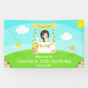 Banderoles Bienvenue pour l'anniversaire de la fille aux chev