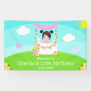 Banderoles Bienvenue pour l'anniversaire de la fille aux chev
