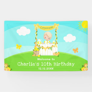 Banderoles Bienvenue pour l'anniversaire d'un garçon aux chev