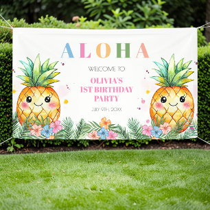 Banderoles Bienvenue pour les 1 an d'enfants Summer Pineapple