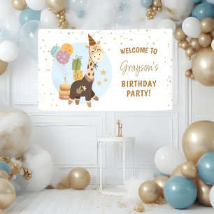 Banderoles Bienvenue pour un anniversaire de garçon Safari Wi