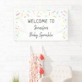 Banderoles Bienvenue Rainbow Baby Sprinkl (En situation)