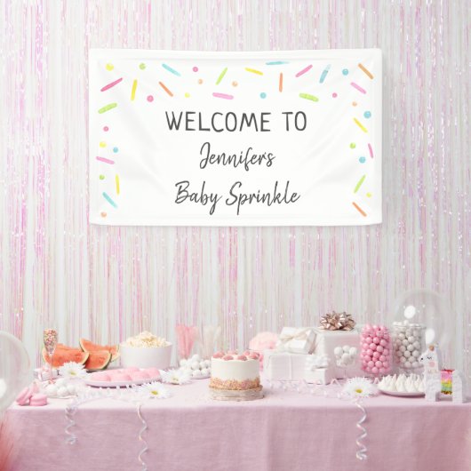 Banderoles Bienvenue Rainbow Baby Sprinkl (Fête)