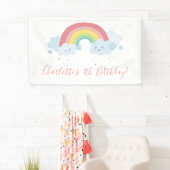 Banderoles BIENVENUE RAINBOW CLOUDS kawaii fête couleurs past (En situation)