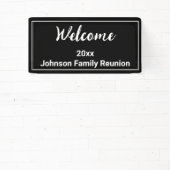 Banderoles Bienvenue Réunion de famille de Noir et Blanc (Insitu)