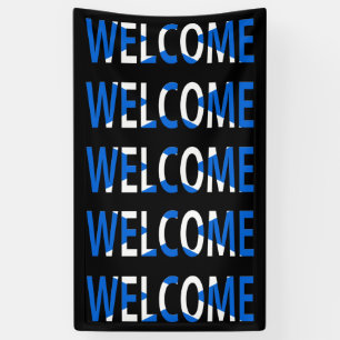 Banderoles Bienvenue superposé sur Scottish Flag (v) bnrcn