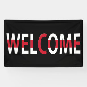 Banderoles Bienvenue sur le drapeau anglais (h) bnrcnt