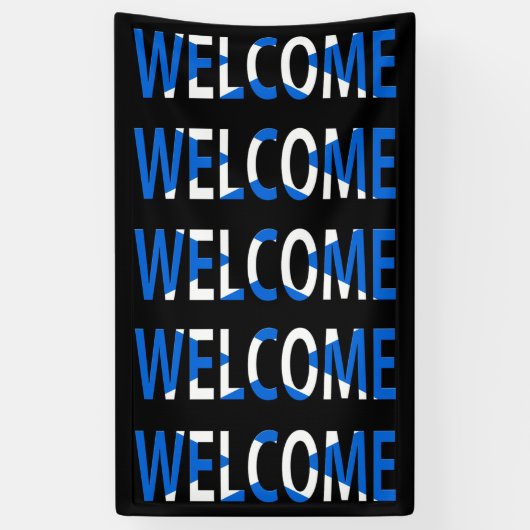 Banderoles Bienvenue sur le drapeau écossais (v) bnrc (Vertical)