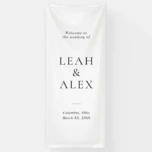 Banderoles Bienvenue sur le panneau Décor Mariage