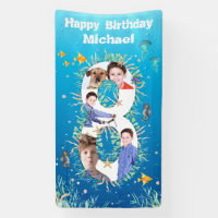 Big 8th Birthday Under the Sea Photo Collage