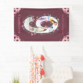 Banderoles Big 9th Birthday Girl Photo Collage Fleur rose (En situation)