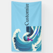 Banderoles Big Wave Surfer Thunder_Cove (Vertical)