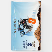 Banderoles Biker Kid Dirt Stunt Vélo Anniversaire (Vertical)