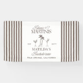 Banderoles Bikinis et martinis Élégante bachelorette vintage (Horizontal)