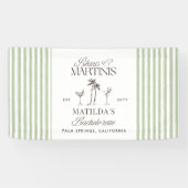 Banderoles Bikinis et martinis Élégante bachelorette vintage (Horizontal)