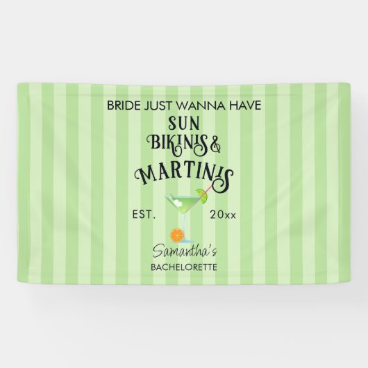 Banderoles Bikinis & Martinis Tropical Piscine Enterrement de (Horizontal)