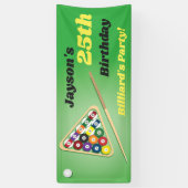 Banderoles Billard Party Green et Black  (Vertical)