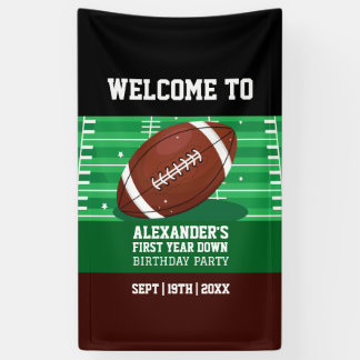 Banderoles Billet de fête d'anniversaire de football de premi