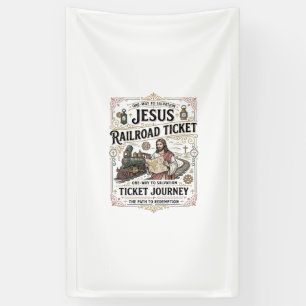 Banderoles Billet de train Jésus Voyage Billet de train Jésus