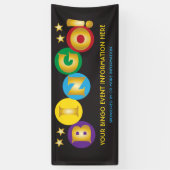 Banderoles Bingo événement couleurs vives et or (Vertical)