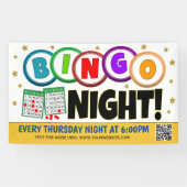 Banderoles Bingo Night Banner avec code qr (Horizontal)