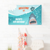 Banderoles Birthday Banner Pool party garçon Ocean Splish (En situation)