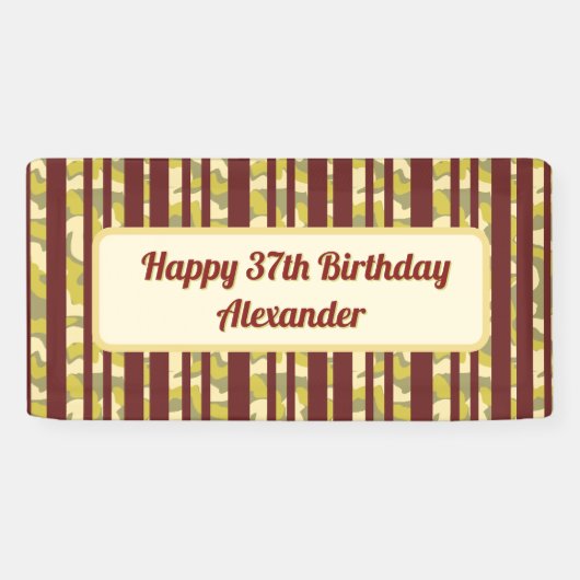 Banderoles Birthday Celebration Rustic Any Age Birthday (Horizontal)